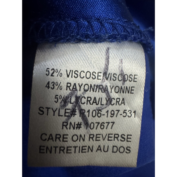 Alice & Olivia Women’s Blue Wide Leg High Rise Viscose/rayon Trouser Pants Sz 12 - Picture 4 of 12